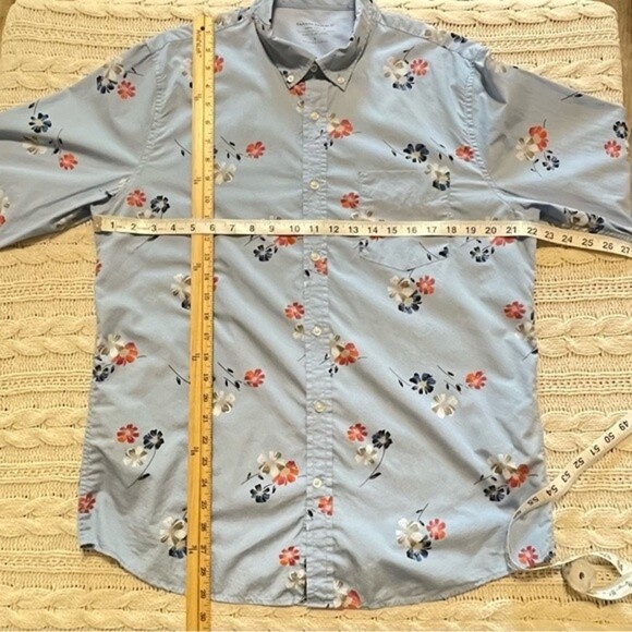 Banana Republic Floral Luxe Poplin Top Size Large - Picture 7 of 11